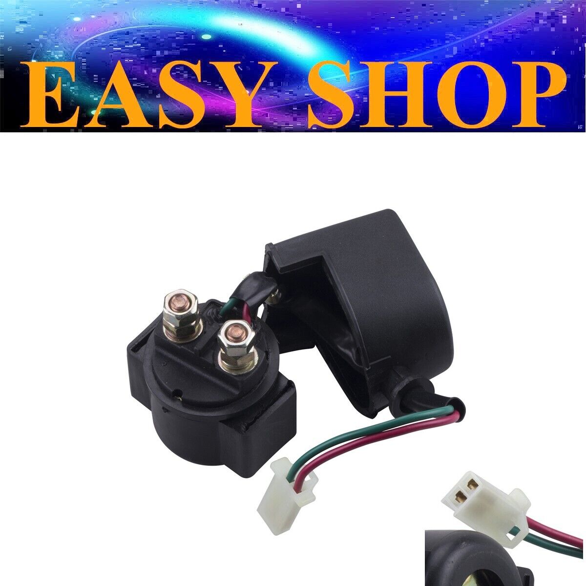 2 Wire Female Plug STARTER RELAY SOLENOID 50cc 110cc 125cc ATV Quad Dirt Bike
