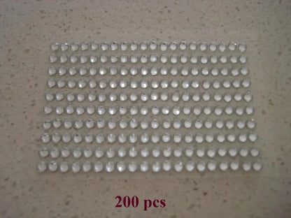 200 4MM RHINESTONE DIAMANTE PEARL DIY STICKER WEDDING INVITATION IPHONE ENVELOPE