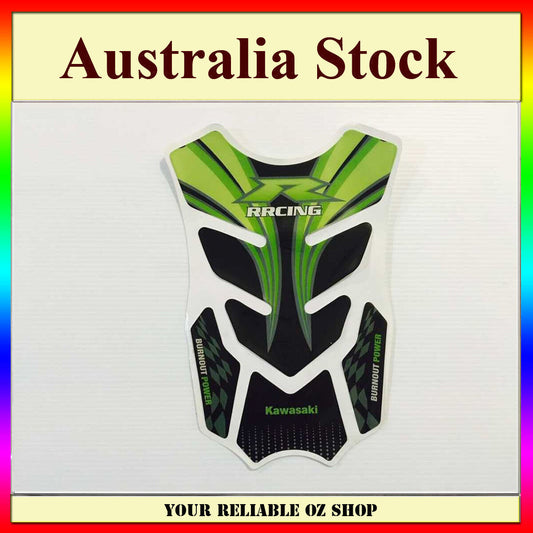KAWASAKI NINJA RACING BURNOUT GAS FUEL PETROL TANK PAD PROTECTOR MOTOCROSS BIKE