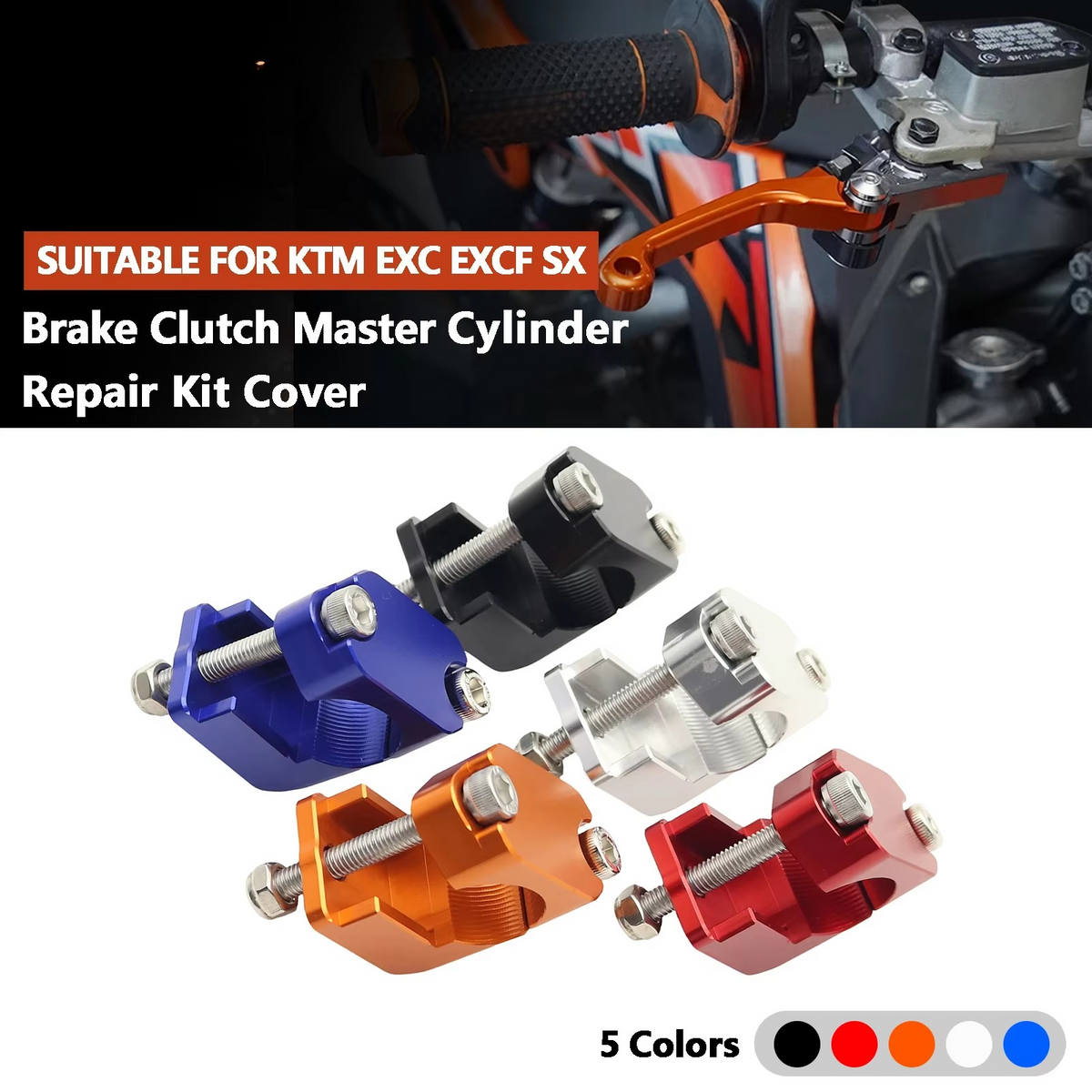 Brake Clutch Master Cylinder Repair Kit Cover Clamp For KTM 125cc - 150cc SX XCW