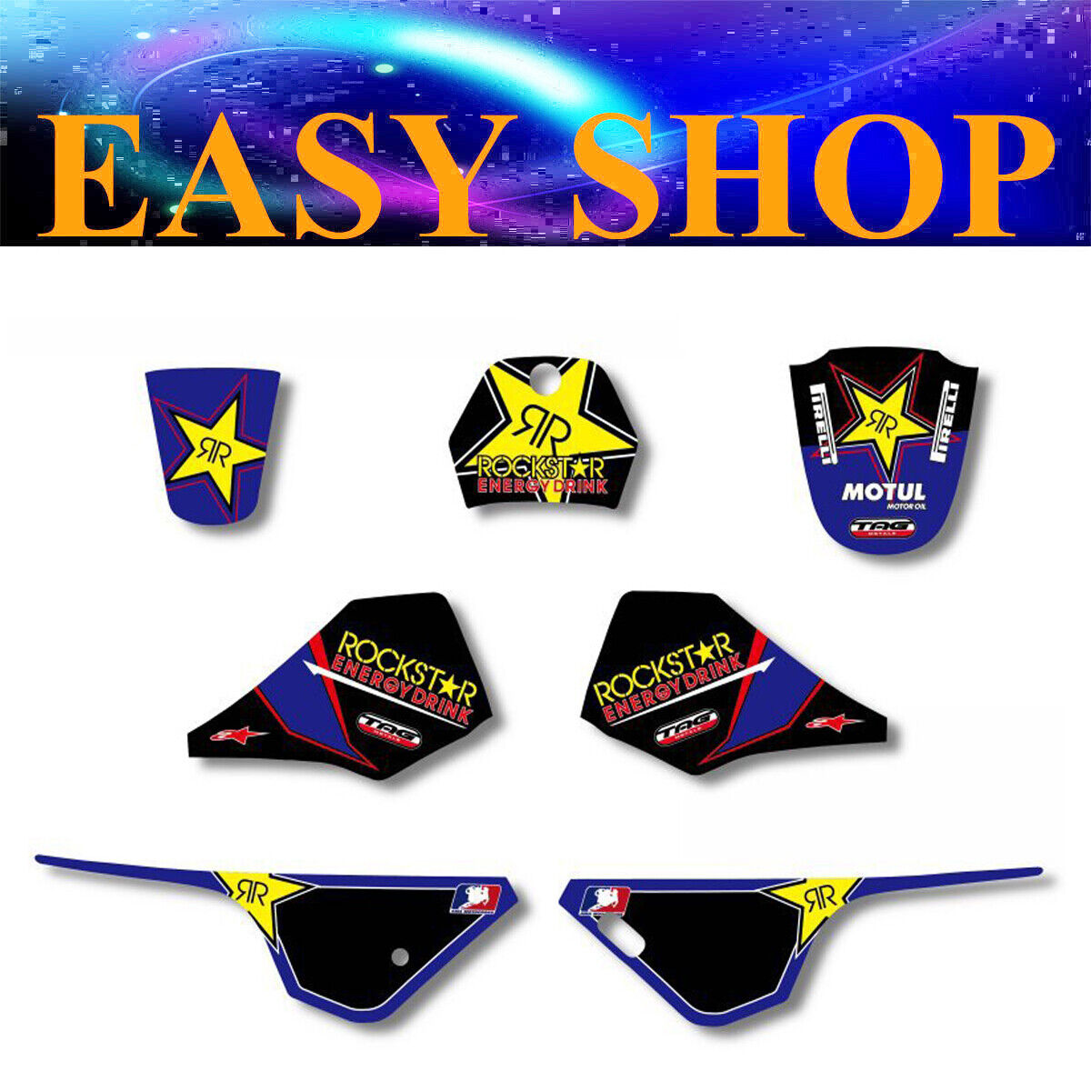 3M ROCKSTAR DECAL DECALS STICKER STICKERS YAMAHA PEEWEE PW80 PY80 PW 80 BIKE