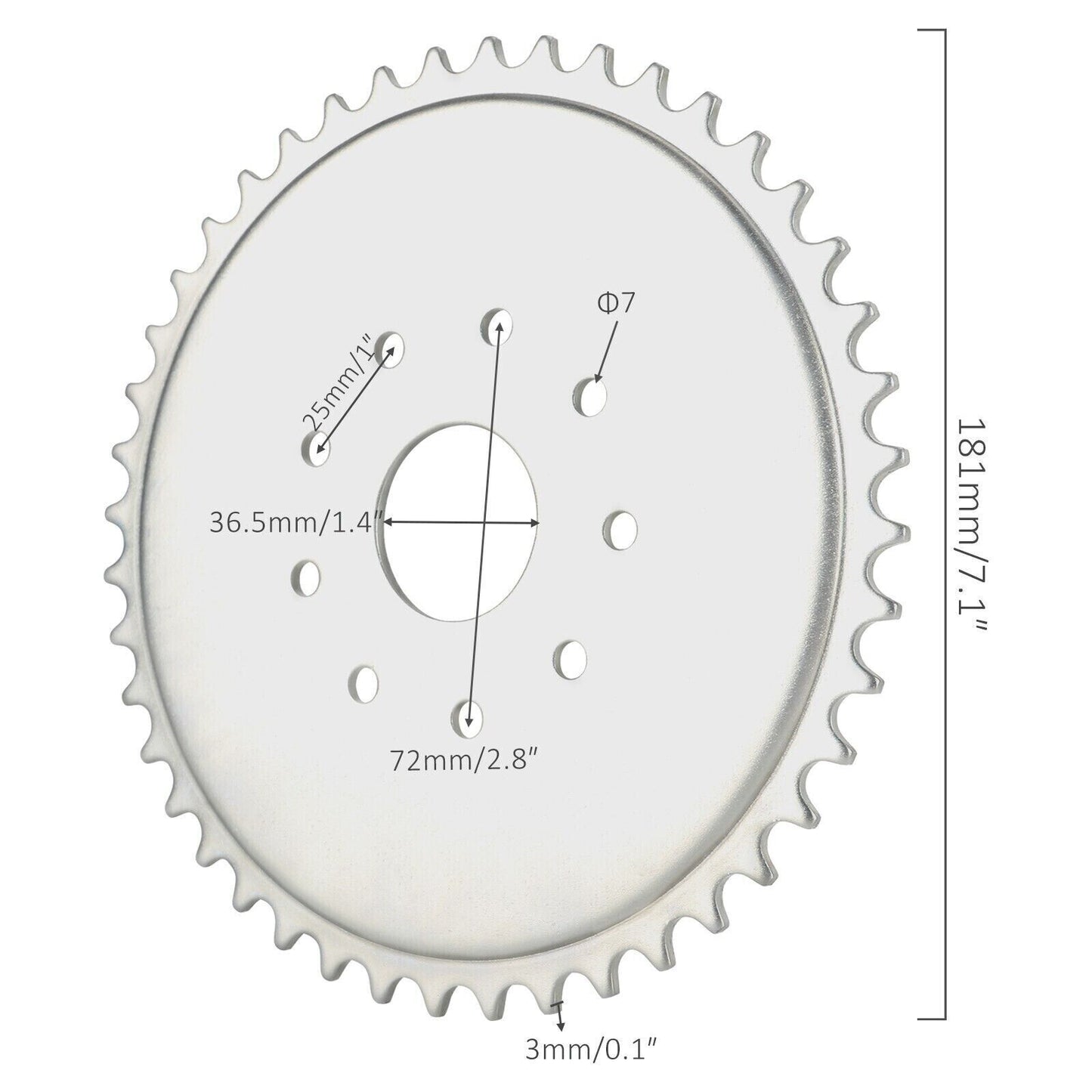 10T 44T Tooth Front Rear Sprocket 415 Chain 49cc 80cc Motorized Bicycle Bike