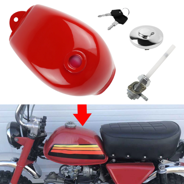 RED Petrol Fuel Gas Tank For Honda Z50 Z50A Z50J Z50R Mini Trail Monkey Bike