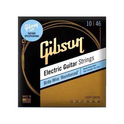 10-46 Light Gauge Gibson Brite Wires Reinforced Nickel Electric Guitar Strings