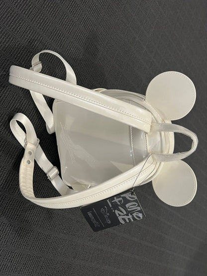 New Loungefly Disney Mickey Mouse Wedding Pearl White Cosplay Mini Girl Backpack