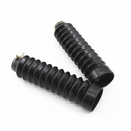 Pair Motorcycle Rubber Front Fork Gaiters Dust Cover Gators Boots Dirt PIT Bike