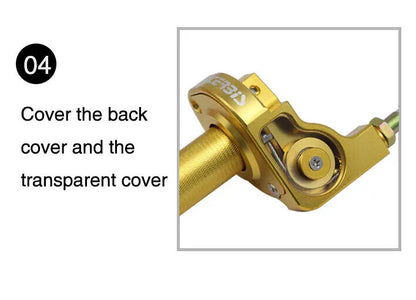 CNC Quarter Turn Quick Twist Throttle Housing Grip PIT PRO Trail Dirt Quad Bike