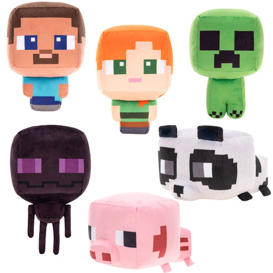 Brand New MINECRAFT Licensed Plush Soft Toy Alex Steve Pig Creeper 15-18CM