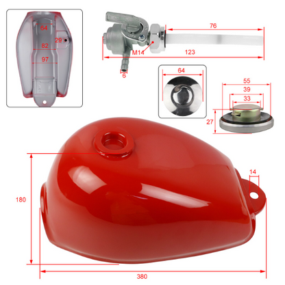 RED Petrol Fuel Gas Tank For Honda Z50 Z50A Z50J Z50R Mini Trail Monkey Bike