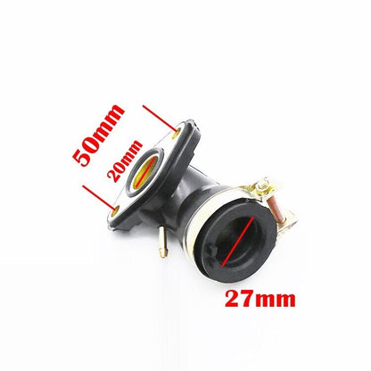 20/27mm Carby Intake Manifold Pipe For YAMAHA JOG100 XC100 RSZ100 ZY100 Scooter