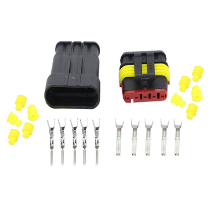 1/2/3/4/5/6 Pin Waterproof IP67 Car Electrical Wire Connector Plug Socket 12V