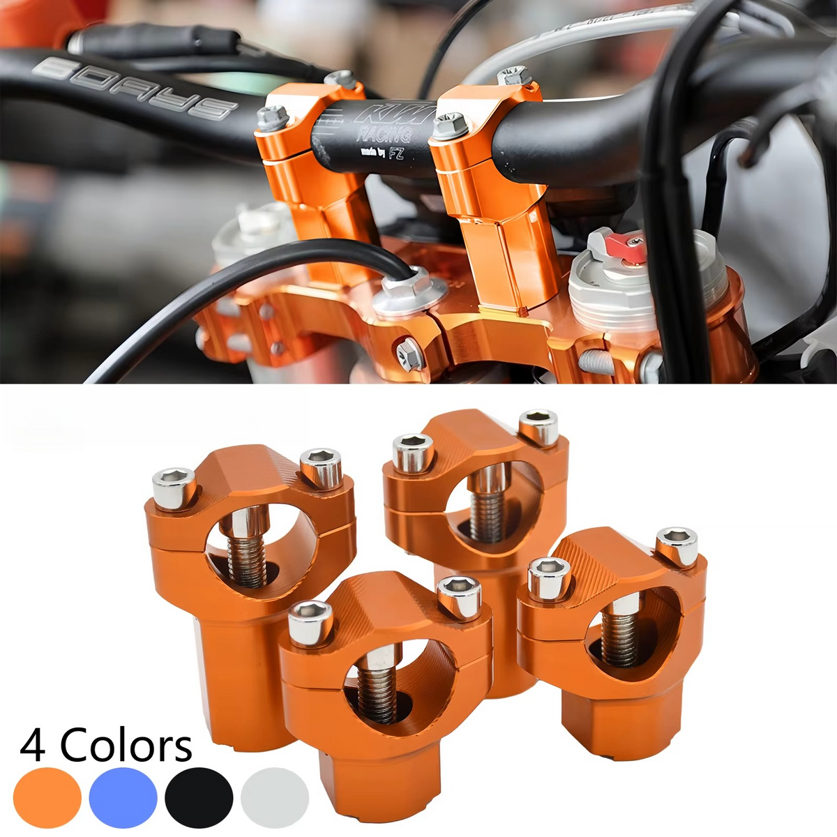 CNC 28MM Handlebar Risers Bar Mount Clamp For KTM 690 Enduro/R 1090 Adventure R