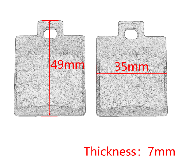 Front Rear Brake Caliper Pads Dinosaur For ATV Off-road Big Bull GY6 Hummer