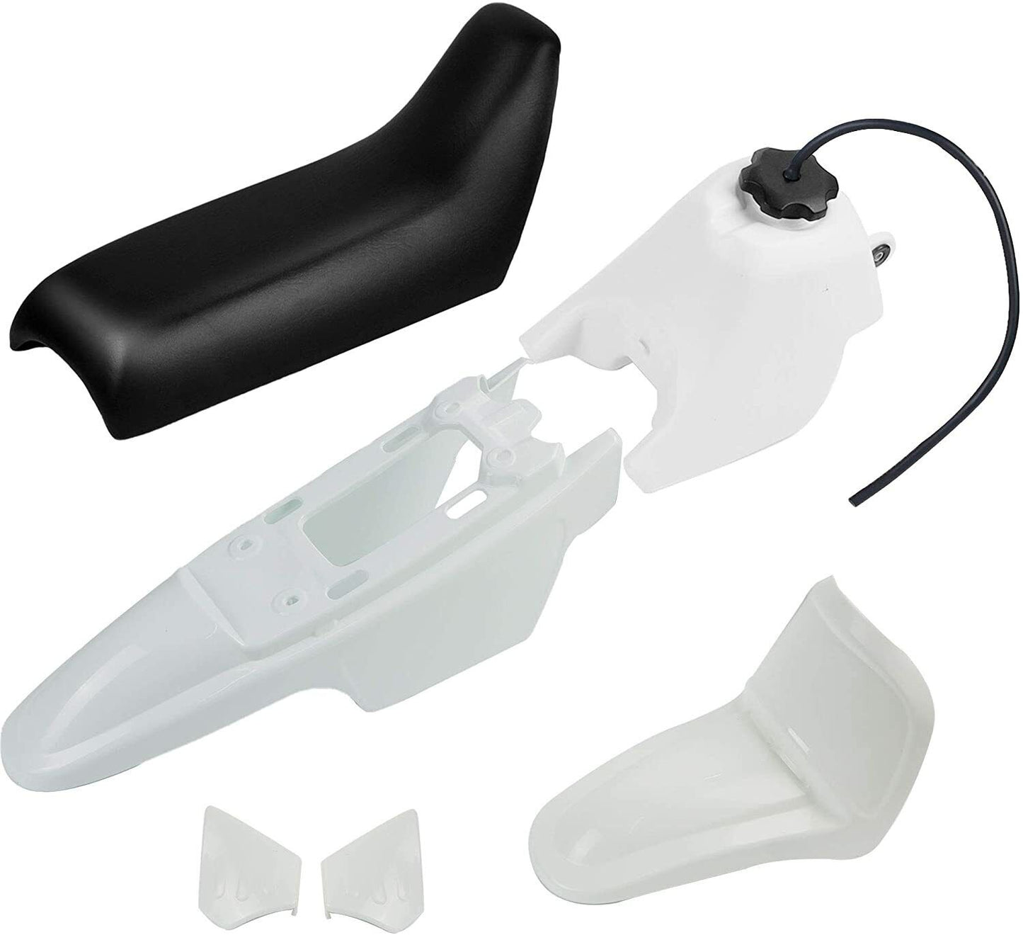 White Plastic Cover Fender Fairing Seat Fuel Tank Yamaha Peewee PW50 PY50 PW 50