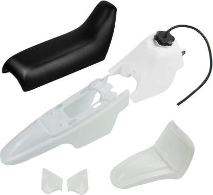 White Plastic Cover Fender Fairing Seat Fuel Tank Yamaha Peewee PW50 PY50 PW 50