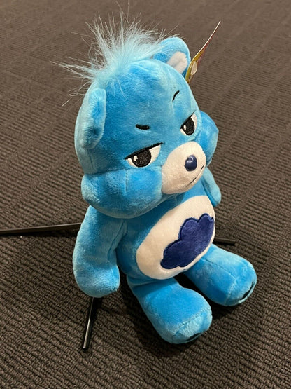 Brand New Care Bear Grumpy Bear Blue Plush Toy 20cm BNWT Rain Cloud