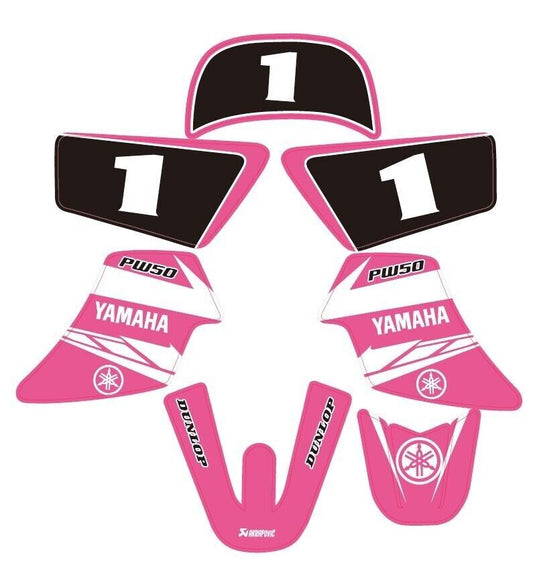 3M Pink Stickers Decal Kit FOR Fairing YAMAHA PEEWEE 50 PW50 PY50 PIT DIRT BIKE