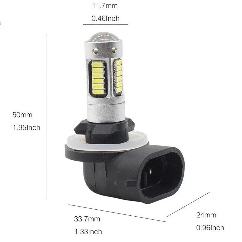 2x 881 H27 Extremely Bright 30W 6000K White LED Car SUV Fog Light Bulb DRL Lamp