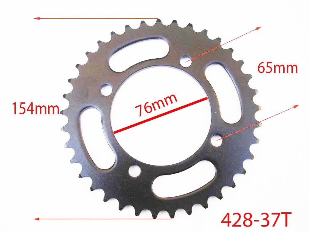 428 37T Tooth Rear Chain Sprocket Cog For 50cc 110cc 125cc DIRT QUAD ATV BIKE