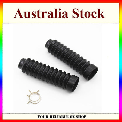 Pair Motorcycle Rubber Front Fork Gaiters Dust Cover Gators Boots Dirt PIT Bike
