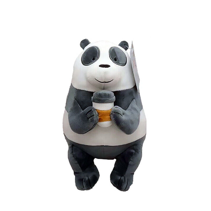 Brand New Licensed We Bare Bears Panda Ice Bear Grizzly Plush Soft Toy 25cm