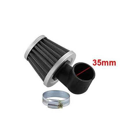 Alloy 35mm 90 Degree Bent Angled Air Filter Pod Cleaner PIT QUAD DIRT BIKE ATV