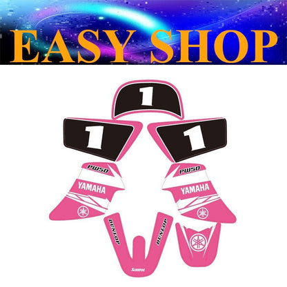 3M Pink Stickers Decal Kit FOR Fairing YAMAHA PEEWEE 50 PW50 PY50 PIT DIRT BIKE
