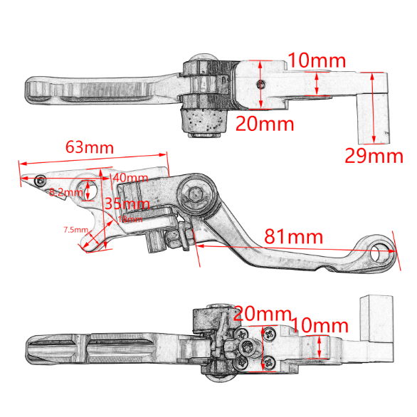 CNC Foldable Clutch Brake Levers For Honda Yamaha KTM KAWASAKI SUZUKI husqvarna