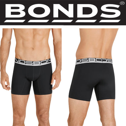 Authentic Bonds Mens Active Quick Dry Quickdry Mid Length Trunk Underwear Brief
