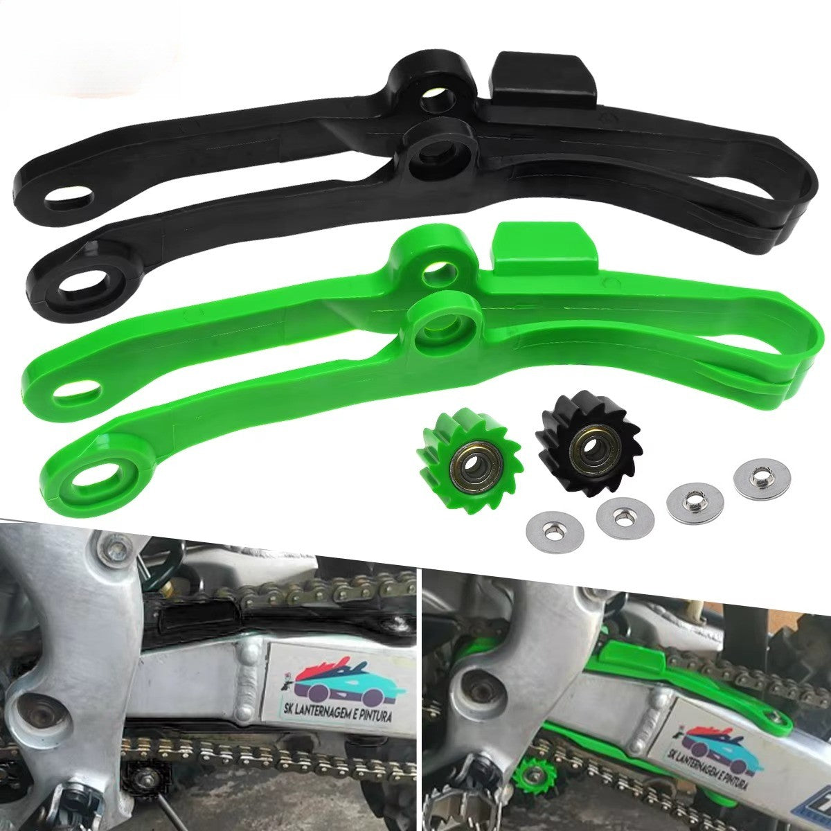 Swingarm Chain Guide Slider Guard Roller For Kawasaki KX250F KX450F KLX450R