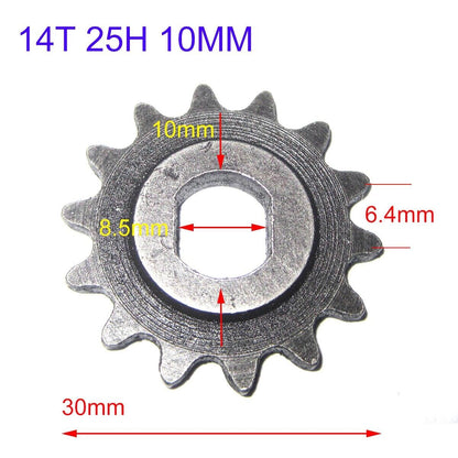 10mm 14T 25H Chain Sprocket for Escooter High Speed Brush DC Motor MY1020