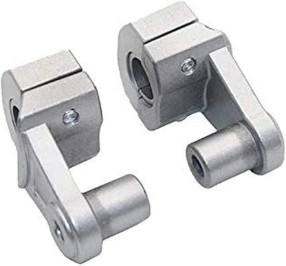 Silver A Pair 22mm 28mm Motorcycle HandleBar Handle Fat Bar Mount Clamps Riser