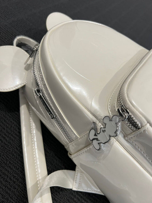 New Loungefly Disney Mickey Mouse Wedding Pearl White Cosplay Mini Girl Backpack
