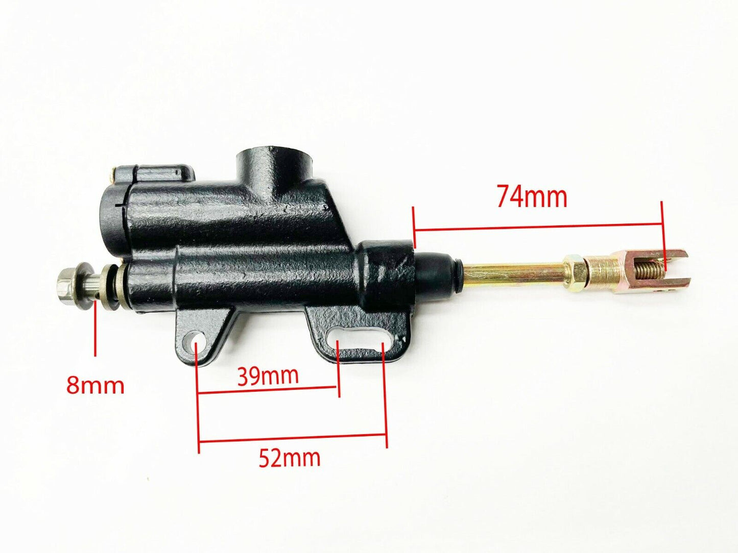 8mm Hydraulic Rear Brake Master Cylinder Silver Black QUAD THUMPSTAR TRAIL BIKE