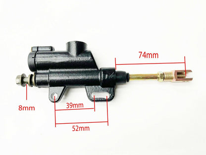 8mm Hydraulic Rear Brake Master Cylinder Silver Black QUAD THUMPSTAR TRAIL BIKE