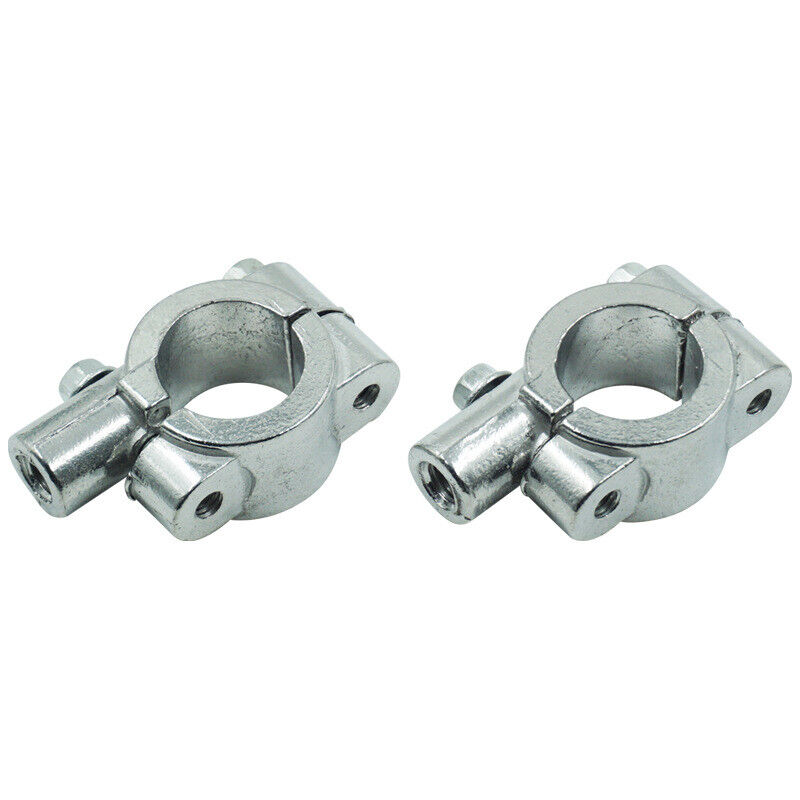 Pair 10mm UNIVERSAL Alloy Handle Bar Mirror Mount Clamp DIRT PIT PRO ATV Bike