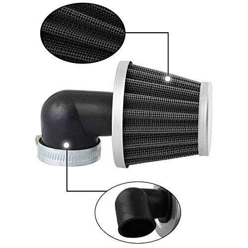 Alloy 35mm 90 Degree Bent Angled Air Filter Pod Cleaner PIT QUAD DIRT BIKE ATV