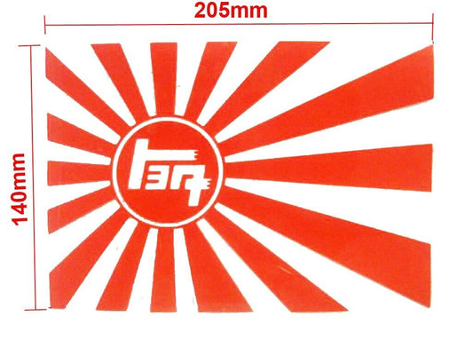 RED Toyota TEQ Vintage RISING SUN Sticker Decal Car Drift Racing Funny