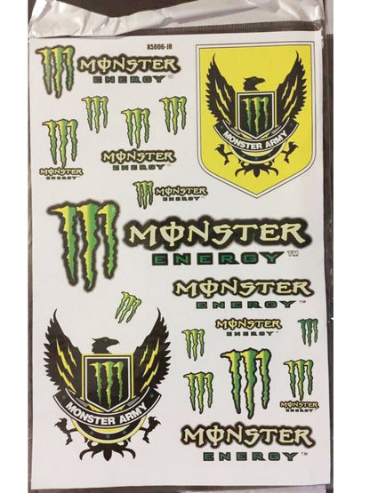 6 Sheets Sticker Decal Rockstar Monster Devil Evil Dirt ATV Quad Car Ute Bike