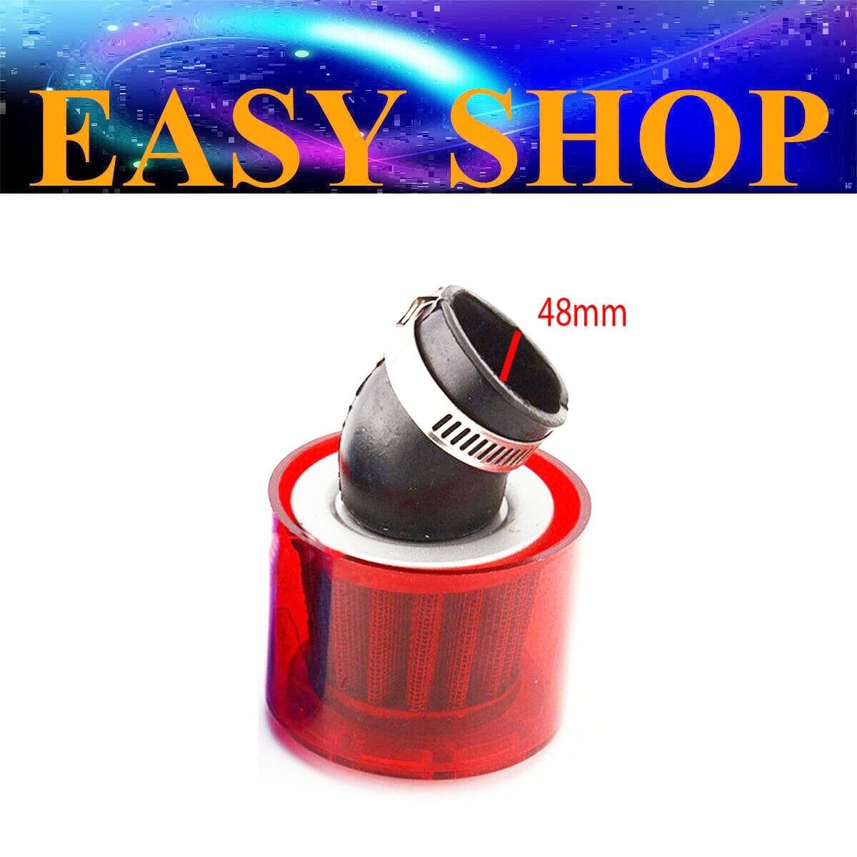 47mm 48mm 49mm Bent Angled Waterproof Air Filter 150cc 200cc 250cc Quad ATV Bike