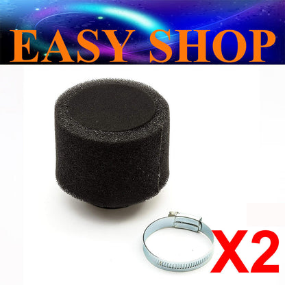 2x 37mm 38MM 39mm BLACK FOAM AIR FILTER CLEANER Yamaha KTM HONDA KAWASAKI SUZUKI