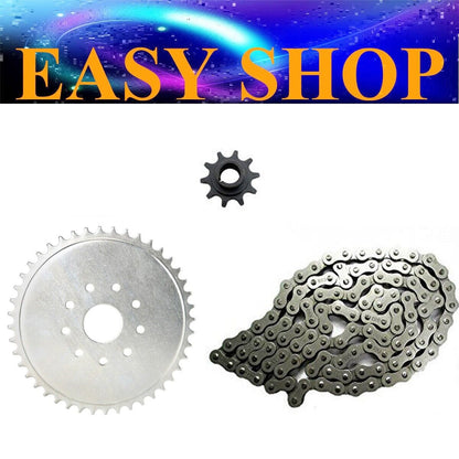 10T 44T Tooth Front Rear Sprocket 415 Chain 66cc 70cc 80cc Motorised Push Bike