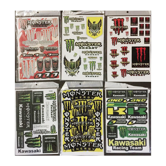 6 Sheets Sticker Decal Rockstar Monster Devil Evil Dirt ATV Quad Car Ute Bike