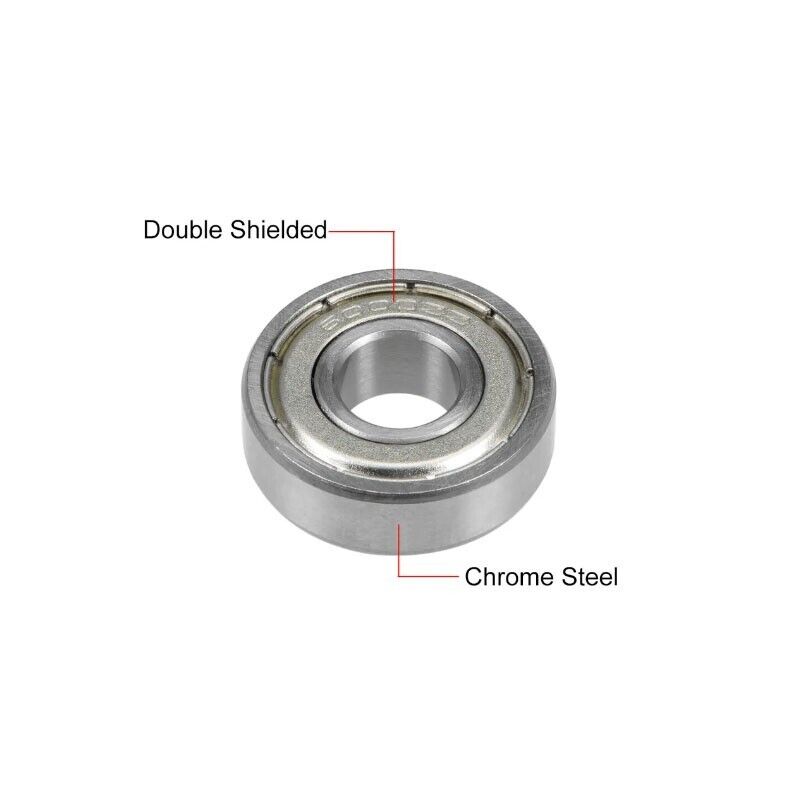 10x26x8mm 6000ZZ Deep Groove Ball Bearings Double Shield Stub Axle Hub Wheel Rim