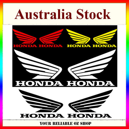 HONDA WING FUEL PETROL TANK STICKER DECAL VINYL MOTORCYCLE BIKE TRUCK CAR UTE