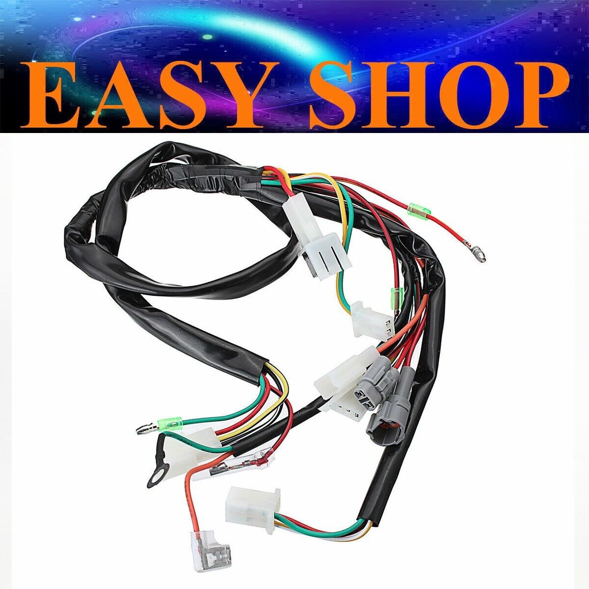 WIRE LOOM WIRING HARNESS ASSEMBLY CABLE PLUG YAMAHA PW50 PY50 PEEWEE Y-Zinger