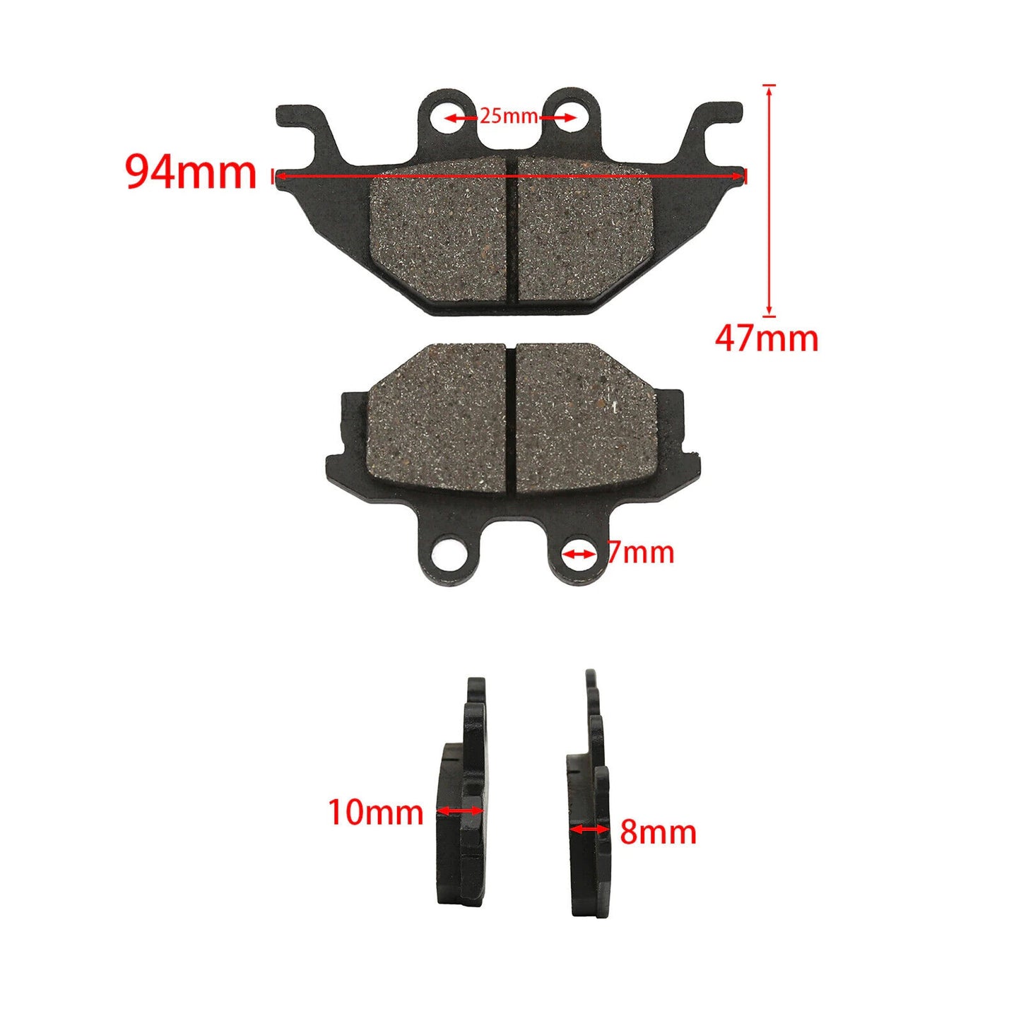 Front Rear Brake Pads For SYM SB125 SB250 Ni-Wolf Outlander 300 Quadlander 600