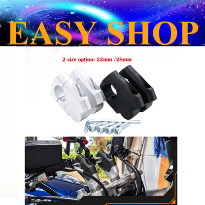 28mm 22mm Handlebar Risers Clamp Adapter For Kawasaki Suzuki Yamaha Honda KTM