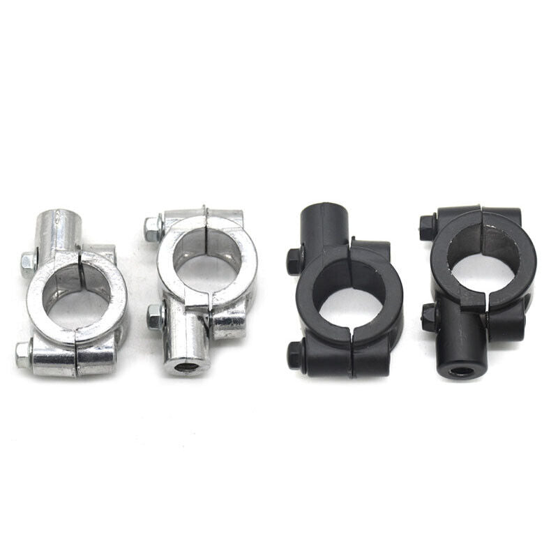 Pair 10mm UNIVERSAL Alloy Handle Bar Mirror Mount Clamp DIRT PIT PRO ATV Bike