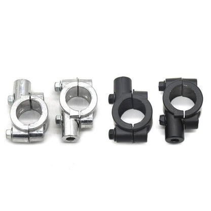 Pair 10mm UNIVERSAL Alloy Handle Bar Mirror Mount Clamp DIRT PIT PRO ATV Bike
